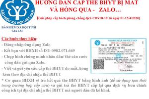 BHXH tỉnh Gia Lai tiếp nhận hồ sơ qua Zalo để cấp thẻ BHYT