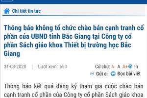 Tỉnh Bắc Giang tăng cường thanh tra trong lĩnh vực đấu thầu