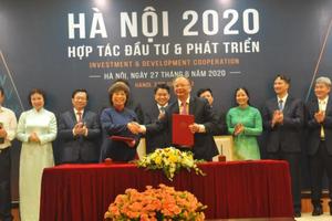 Trao biên bản ghi nhớ đầu tư Dự án Khu Nông nghiệp ứng dụng công nghệ cao TH Hà Nội

