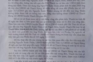 Cần quan tâm giải quyết dứt điểm vụ việc khiếu nại của ông Thiện