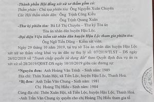 Những “mập mờ” phía sau việc tranh chấp đất đai tại xã Tiến Lộc