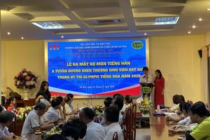 Ra mắt bộ môn tiếng Hàn và trao thưởng Olympic tiếng Nga năm 2020