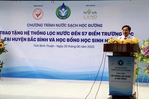 Novaland lan toả niềm vui "nước sạch học đường" đến huyện Bắc Bình, tỉnh Bình Thuận