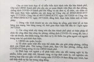 Từ 13 giờ chiều nay, dừng kinh doanh ăn uống, giải khát, bán hàng qua mạng, mang về