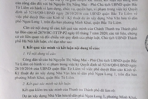 Phó Chủ tịch UBND quận Bắc Từ Liêm bị yêu cầu kiểm điểm rút kinh nghiệm 