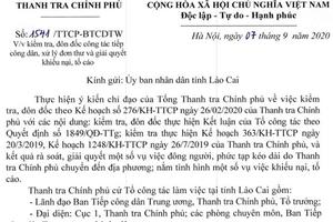 Kiểm tra, rà soát các vụ khiếu nại, tố cáo tại Lào Cai