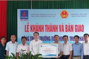 PV GAS tài trợ 4 tỷ đồng xây dựng Trường Tiểu học Trực Khang - Nam Định