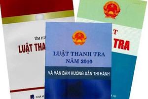 Thành lập Tổ biên tập dự án Luật Thanh tra (sửa đổi)