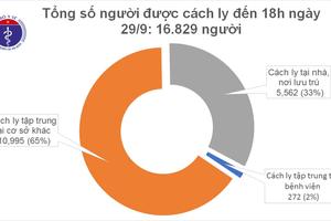 Ngày 29/9: Thêm 17 ca mắc COVID-19 mới được cách ly ngay sau nhập cảnh