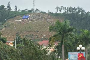 Hòa Bình: Nhiều tồn tại mới được phát hiện tại dự án lắp dựng khẩu hiệu trên đồi ông Tượng