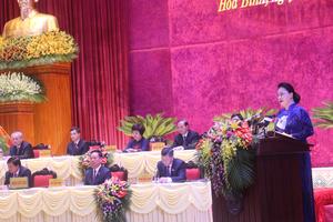 Chủ tịch Quốc hội Nguyễn Thị Kim Ngân dự và chỉ đạo Đại hội Đại biểu Đảng bộ tỉnh Hòa Bình lần thứ XVII