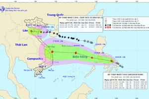 Bão số 7 suy yếu, áp thấp nhiệt đới đang tiến vào biển Đông