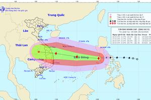 Bão số 9 khả năng đi vào đất liền các tỉnh từ Đà Nẵng đến Phú Yên