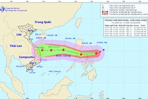 Sức gió mạnh nhất vùng gần tâm siêu bão mạnh cấp 17, giật trên cấp 17