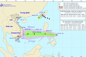 Bão số 11 suy yếu thành áp thấp, xuất hiện áp thấp mới đang tiến vào Biển Đông