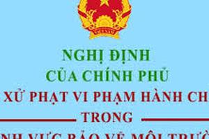 Xem xét thời gian ban hành Nghị định xử phạt VPHC trong lĩnh vực BVMT