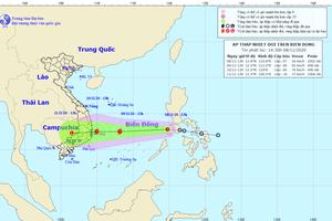 Áp thấp nhiệt đới vào Biển Đông, di chuyển nhanh về đất liền các tỉnh Phú Yên - Ninh Thuận