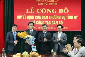 Ông Hồ Lê Ngọc làm Trưởng ban Nội chính Tỉnh ủy