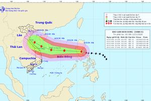 Bão VAMCO giật cấp 15 vào Biển Đông, hướng về Hà Tĩnh - Quảng Nam