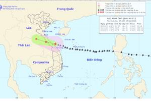 Bão số 13 đi vào các tỉnh từ Hà Tĩnh đến Thừa Thiên Huế gây mưa lớn
