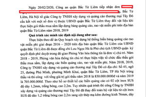 Kỳ IV: Hà Nội: Công an quận Bắc Từ Liêm kiến nghị xử lí cán bộ sau vụ hàng trăm cột inox bị tráo đổi 