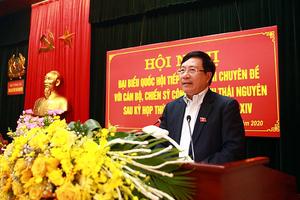Phó Thủ tướng Phạm Bình Minh tiếp xúc cử tri