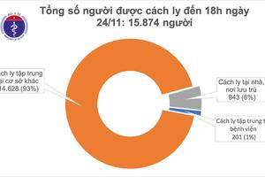 Ngày 24/11: Thêm 4 ca mắc COVID-19 mới đều là người nhập cảnh