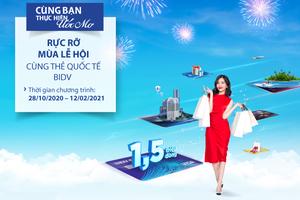 Tặng tiền lên tới 1,5 triệu đồng khi phát hành thẻ quốc tế BIDV