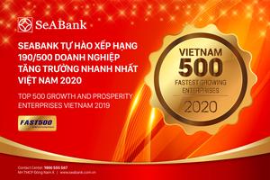 Seabank tăng hạng vượt bậc, đứng 190/500 trong bảng xếp hạng FAST500