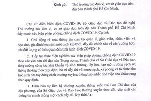 Ngành Giáo dục triển khai khẩn cấp công tác phòng, chống dịch Covid-19