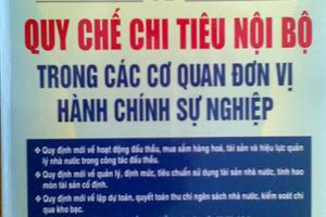 Cần điều chỉnh quy chế chi tiêu nội bộ đúng theo quy định