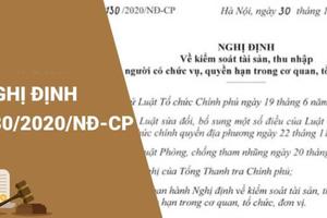 Nghị định về kiểm soát tài sản, thu nhập của người có chức vụ, quyền hạn trong cơ quan, tổ chức, đơn vị (5)