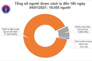 Ngày 4/1: Việt Nam tiếp tục ghi nhận thêm 3 ca mắc COVID-19 được cách ly ngay sau nhập cảnh