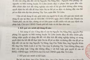 Lột “mặt nạ” hành vi điều chỉnh GCNQSDĐ sai quy định tại dự án đề pô xe điện đoạn Nhổn - ga Hà Nội tại Bắc Từ Liêm