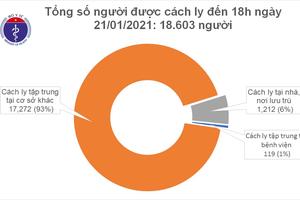 Chiều 21/1: Việt Nam có thêm 2 ca mắc COVID-19 