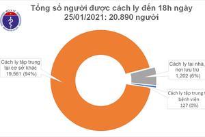 Ngày 25/1: Thêm 1 ca mắc COVID-19 mới trở về từ Indonesia