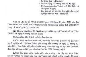 Học sinh, sinh viên nghỉ học từ 2/2 để phòng dịch Covid-19