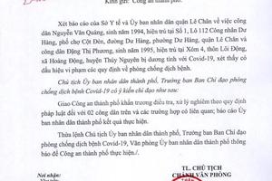 Điều tra 2 trường hợp có dấu hiệu vi phạm các quy định về phòng chống dịch bệnh COVID-19