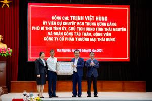 Phó Bí thư Tỉnh ủy, Chủ tịch UBND tỉnh Thái Nguyên thăm, động viên Công ty CPTM Thái Hưng