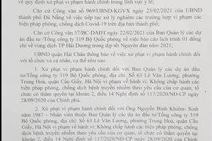 Xử phạt hành chính 2 trường hợp vi phạm phòng, chống dịch bệnh Covid-19