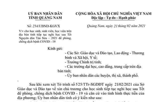 “Cảnh cáo bằng văn bản” đối với nam học sinh giả mạo văn bản Phó Chủ tịch UBND tỉnh