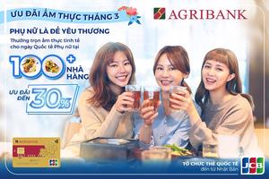 Đón 8/3, trải nghiệm ẩm thực cùng thẻ Agribank JCB