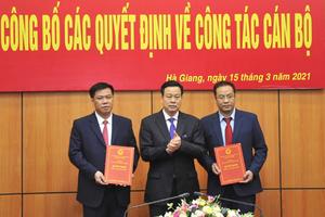 Hà Giang: Công bố các quyết định về công tác cán bộ
