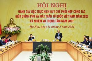 Chính phủ và MTTQ Việt Nam tăng cường phối hợp công tác
