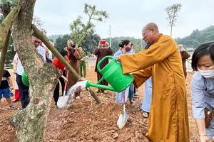 10 ngàn cây xanh được trồng tại khuôn viên Học viện Phật giáo Việt Nam