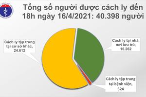 Chiều 16/4: Thêm 14 ca nhập cảnh mắc COVID-19, người dân không được chủ quan với dịch bệnh