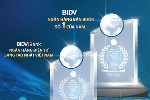 BIDV nhận 02 giải thưởng quốc tế trong hoạt động Ngân hàng bán buôn