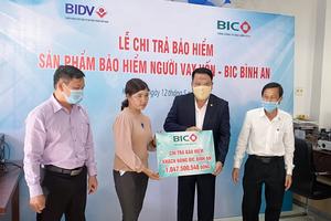 BIC chi trả hơn 1 tỷ đồng quyền lợi bảo hiểm cho khách hàng vay vốn tại Kon Tum