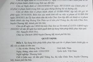 Không tự tháo dỡ công trình vi phạm sẽ bị cưỡng chế