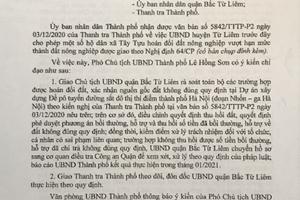 Hà Nội: Ách tắc trong xử lí sai phạm đền bù GPMB tại dự án đề pô xe điện